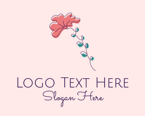 Monoline - Minimalist Fan Flower logo design