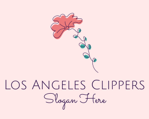 Minimalist Fan Flower  logo design