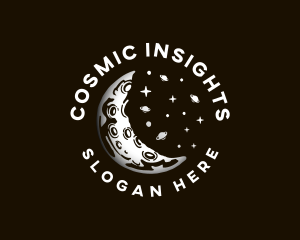 Moon Cosmic Planets logo design