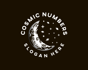 Moon Cosmic Planets logo design