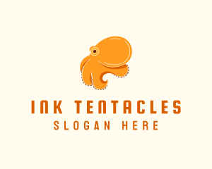 Tentacles - Cute Baby Octopus logo design
