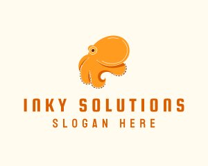 Cute Baby Octopus logo design