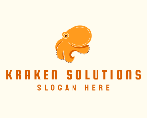 Kraken - Cute Baby Octopus logo design