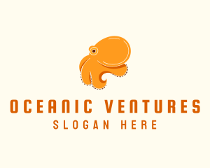 Cute Baby Octopus logo design