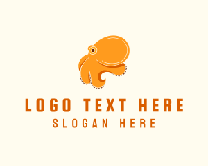 Octopus - Cute Baby Octopus logo design