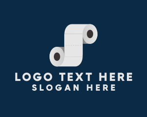 Poo - Toilet Paper Rolls logo design