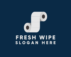 Wipe - Toilet Paper Rolls logo design