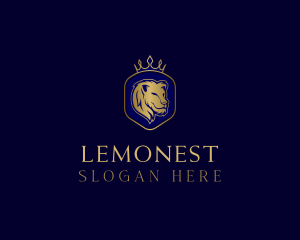 King - Elegant Crown Lion King logo design