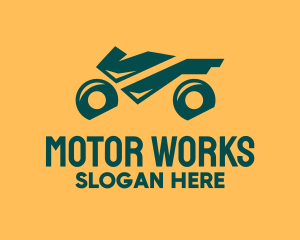 Motor - Geometric Motor Bike logo design