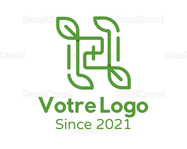 Musical Note Leaves Logo