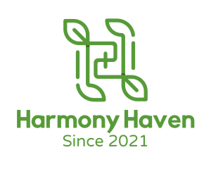 Harmony - Musical Note Leaves logo design