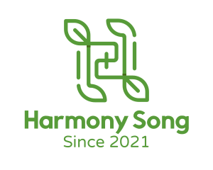 Hymn - Musical Note Leaves logo design