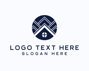 Real Estate - Roofing Property Contractor logo design