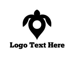 Turtle Location Pin logo design