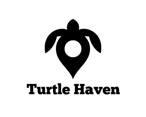 Turtle Location Pin logo design