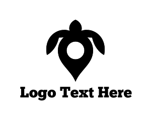 Tortoise - Turtle Location Pin logo design