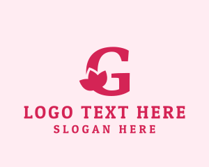 Cosmetics - Floral Boutique Letter G logo design