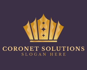 Elegant King Crown logo design