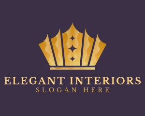 Elegant King Crown logo design