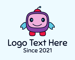 Droid - Cute Robot Toy Mascot logo design