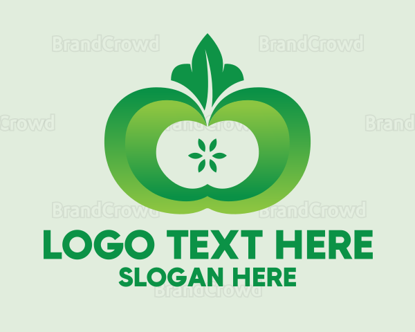 Shiny Green Fruit Logo