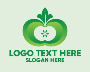 Healthy Eating - Shiny Green Fruit logo design