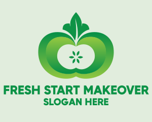 Shiny Green Fruit logo design