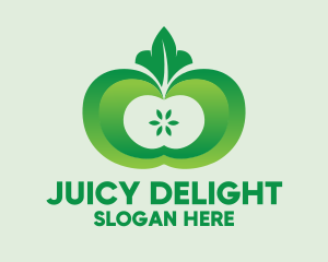 Juicy - Shiny Green Fruit logo design