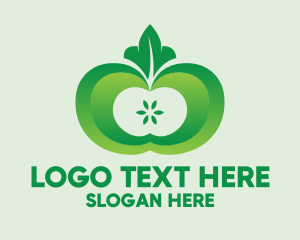Eating - Shiny Green Fruit logo design