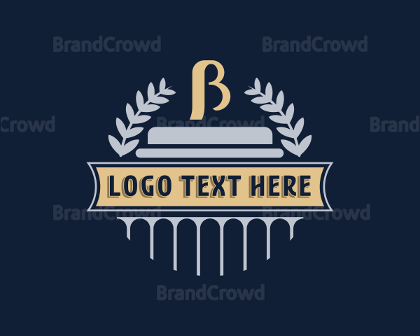 Greek Beta Symbol Ornament Logo