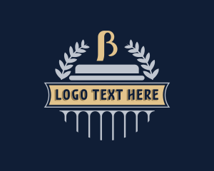 Alphabet - Greek Beta Symbol Ornament logo design