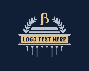 Greek Beta Symbol Ornament Logo