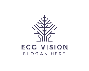 Eco Sustainable Tree logo design