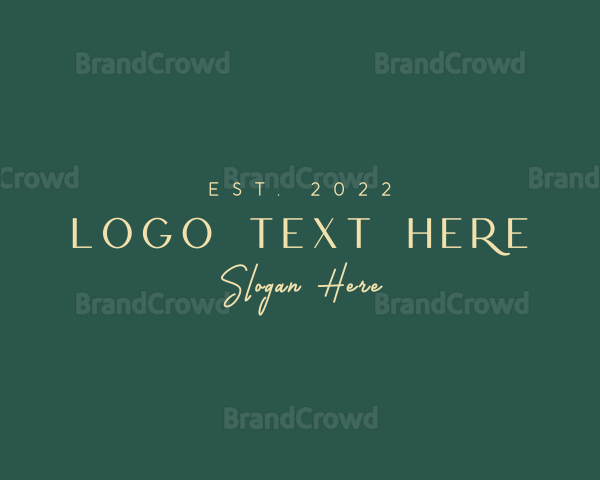 Luxurious Company Wordmark Logo