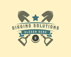 Shovel Landscaping Tool logo design