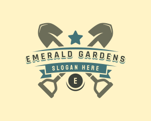 Shovel Landscaping Tool logo design