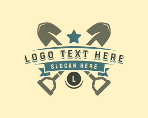 Tool - Shovel Landscaping Tool logo design