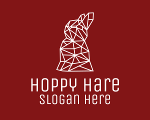 Simple Hare Line Art logo design