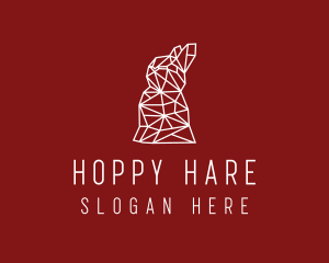 Simple Hare Line Art logo design