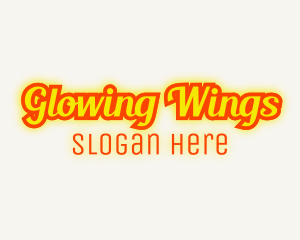 Retro Glow Cursive logo design