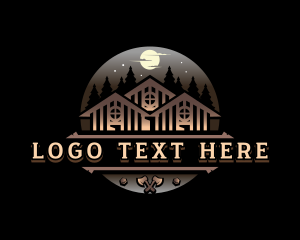 Tradesman - Cabin Woodwork Builder logo design