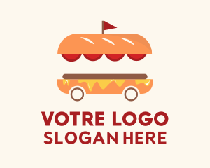 Hamburger Sandwich Food Cart  Logo