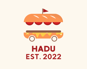 Quick Lunch - Hamburger Sandwich Food Cart logo design