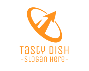 Orange Stallite Dish logo design