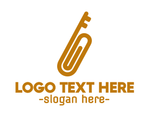 Organizer - Gold Key Clip logo design