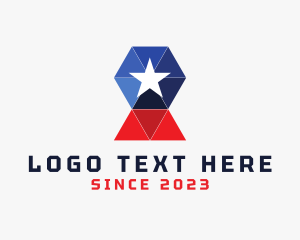 National - Modern Geometric Nation logo design