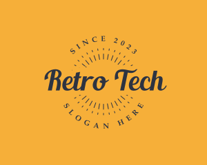 Retro Sunburst Business logo design