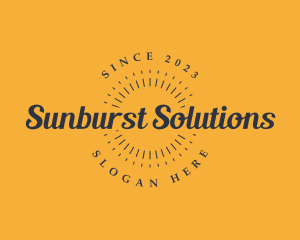 Sunburst - Retro Sunburst Business logo design