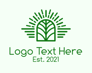 Environment Friendly - Green Herbal Window logo design
