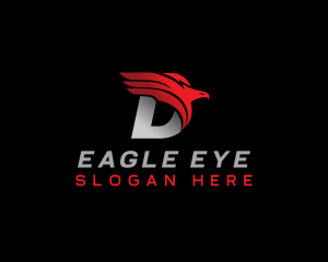 Eagle Wing Flight Letter D logo design